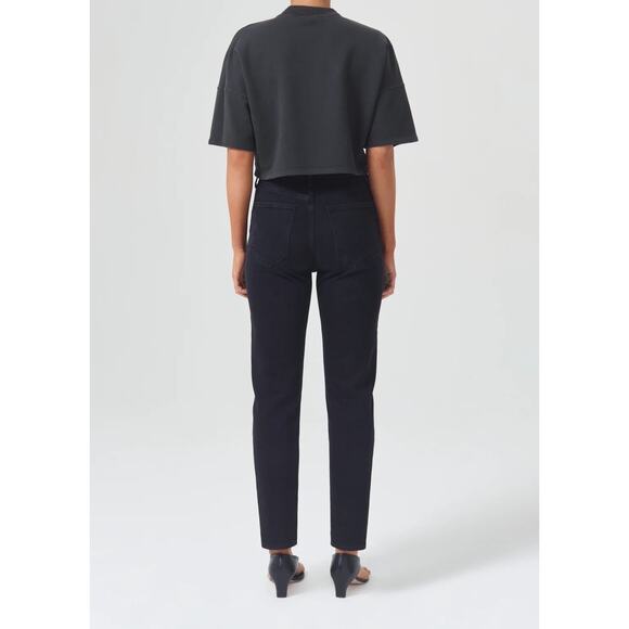 AGOLDE Riley Long High Rise Straight Jean Button Fly Stretch Compilation Size 26 - Picture 4 of 12